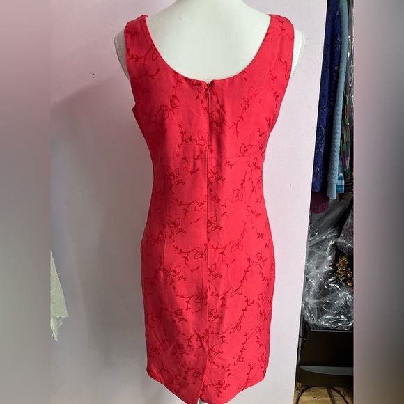 Reed Scranton Women’s Sleeveless Sheath Dress, Size 6, Empire Waist, Pink - Picture 2 of 6